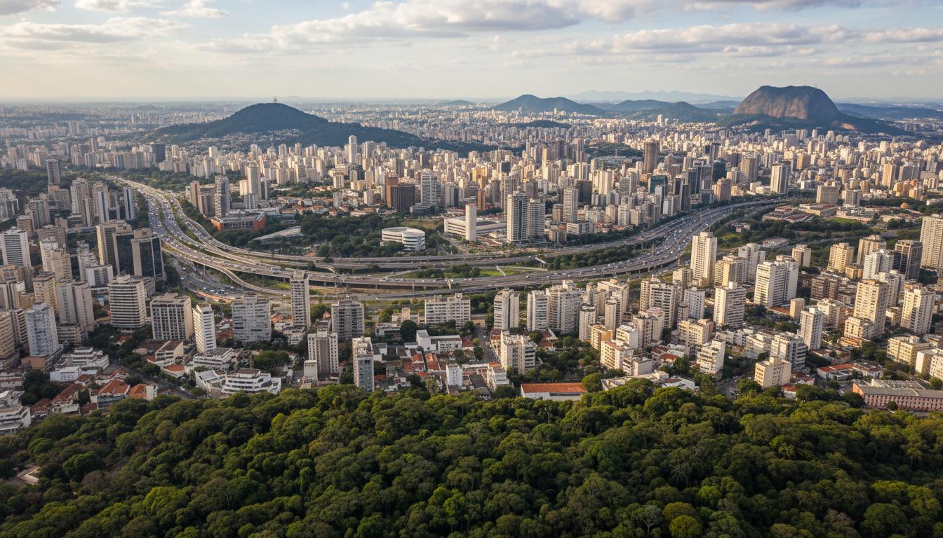 Skyline da Zona Leste de São Paulo — área de cobertura da rede de fibra óptica LF Telecom em Sapopemba e Mooca